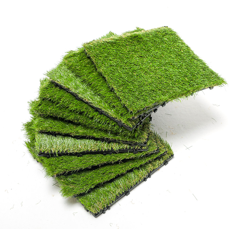 Realistica Interlocking Artificialis Grass Circumda Tiles paradiso